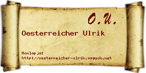 Oesterreicher Ulrik névjegykártya