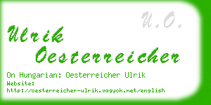 ulrik oesterreicher business card